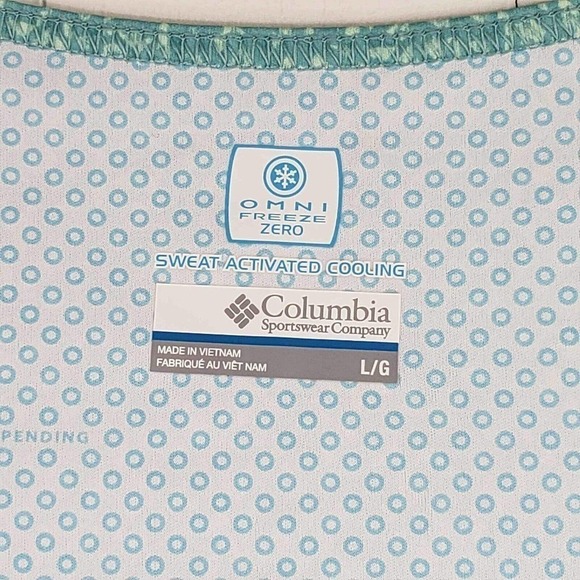 Columbia Omni Freeze Zero Womens Size Large Activewear Tank Dress Teal Green - Picture 8 of 9